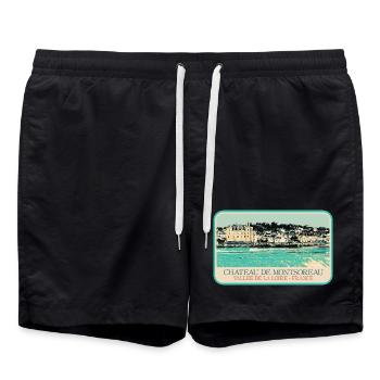 Château de Montsoreau, Loire Valley - Swim Trunks - black - Front - AI Model Male 185 light (185cm)