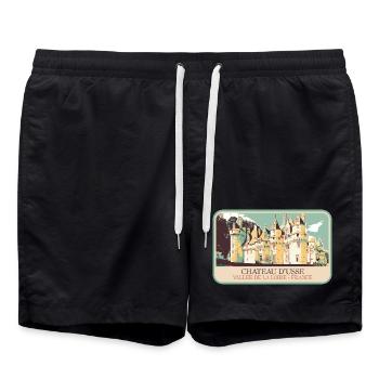 Château d'Ussé, Loire Valley - Swim Trunks - black - Front - AI Model Male 185 light (185cm)