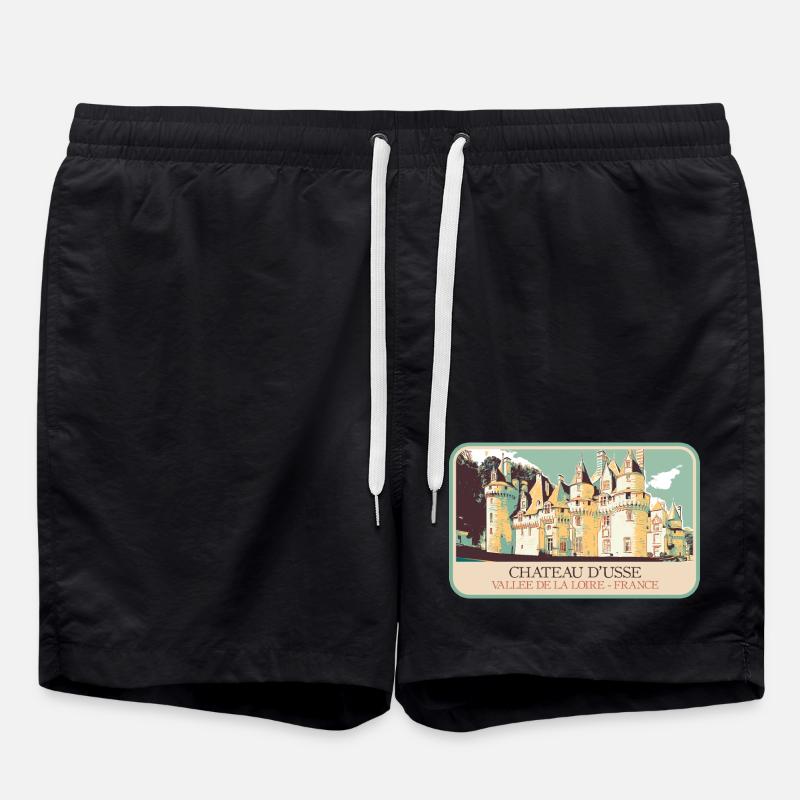 Château d'Ussé, Loire Valley - Swim Trunks - black
