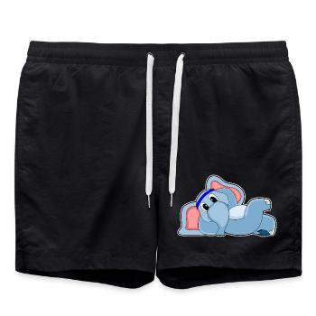 Funny Elephant - Swim Trunks - black - Front - AI Model Male 185 light (185cm)