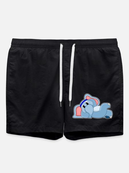 Funny Elephant - Swim Trunks - black