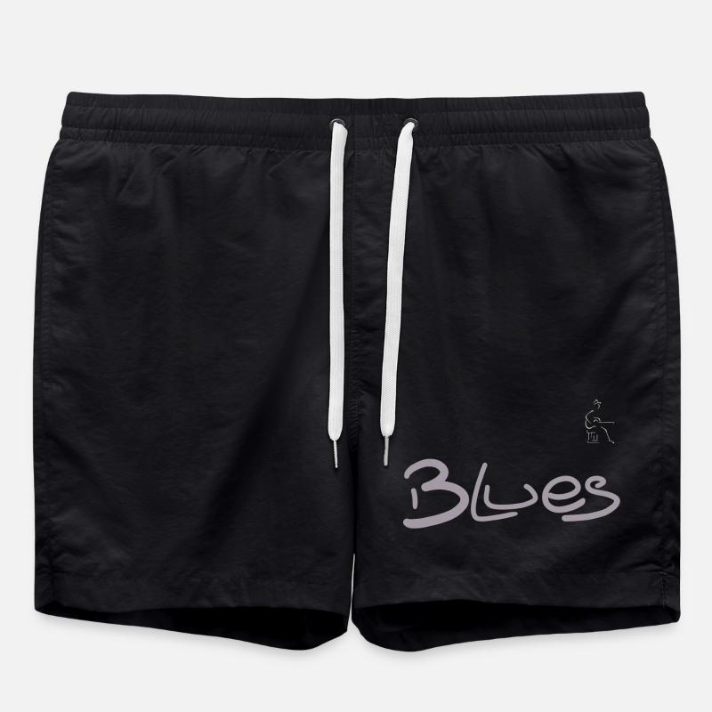Blues-Gitarrist - Badeshorts - Schwarz