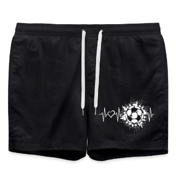 Soccer Explosion Heartbeat Ball Pulse Love Logo - Short de bain - noir - Devant - AI Model Male 185 light (185cm)