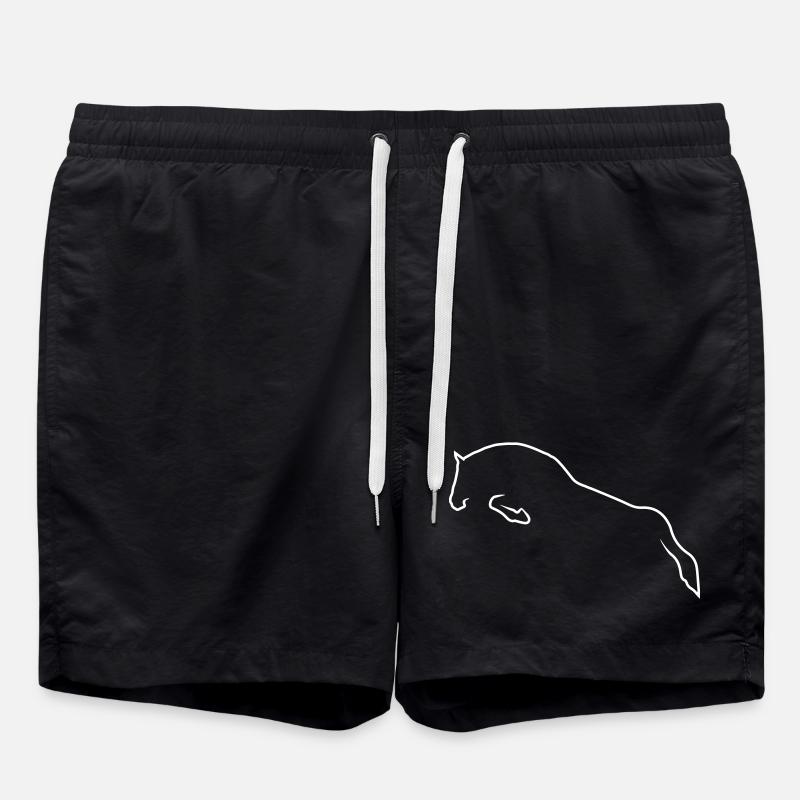 Springpferd - Badeshorts - Schwarz