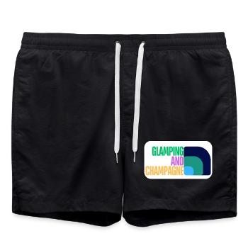 Glamping - Swim Trunks - black - Front - AI Model Male 185 light (185cm)
