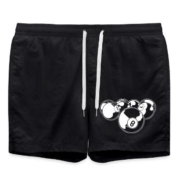 8 Ball Billard - Badeshorts - Schwarz - Vorne - AI Model Male 185 light (185cm)