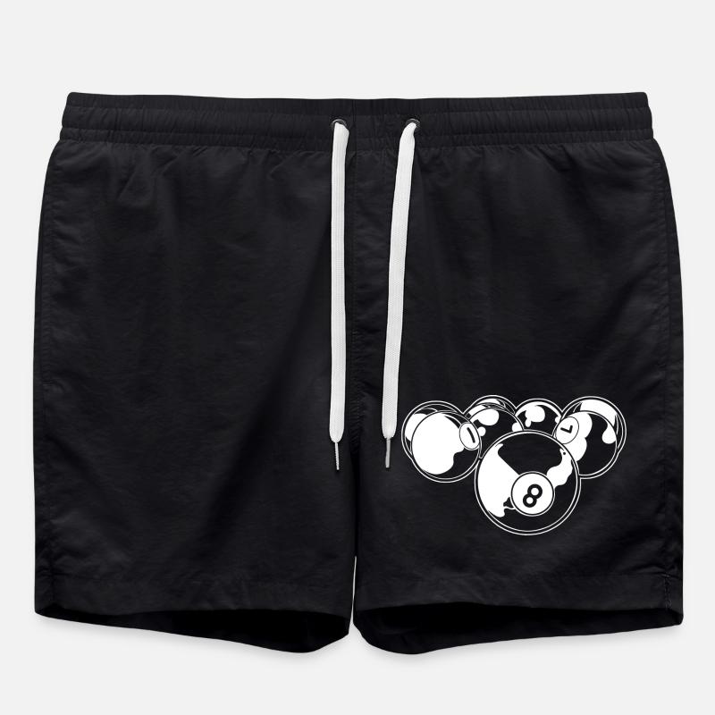 8 Ball Billiards - Swim Trunks - black