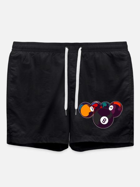 Billard 8 Ball - Badeshorts - Schwarz