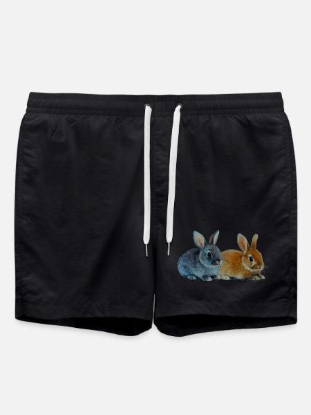 Lapins - Pâques - Short de bain - noir