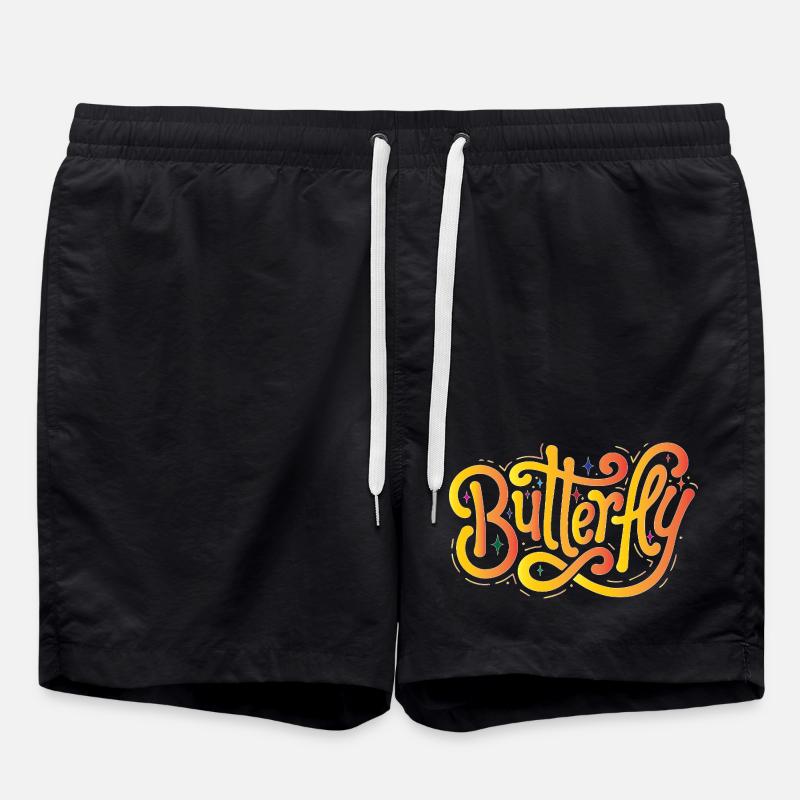 Butterfly - Swim Trunks - black