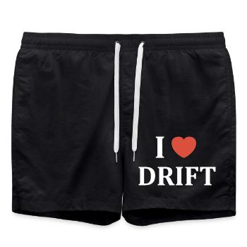Love of Urban Drift - Swim Trunks - black - Front - AI Model Male 185 light (185cm)
