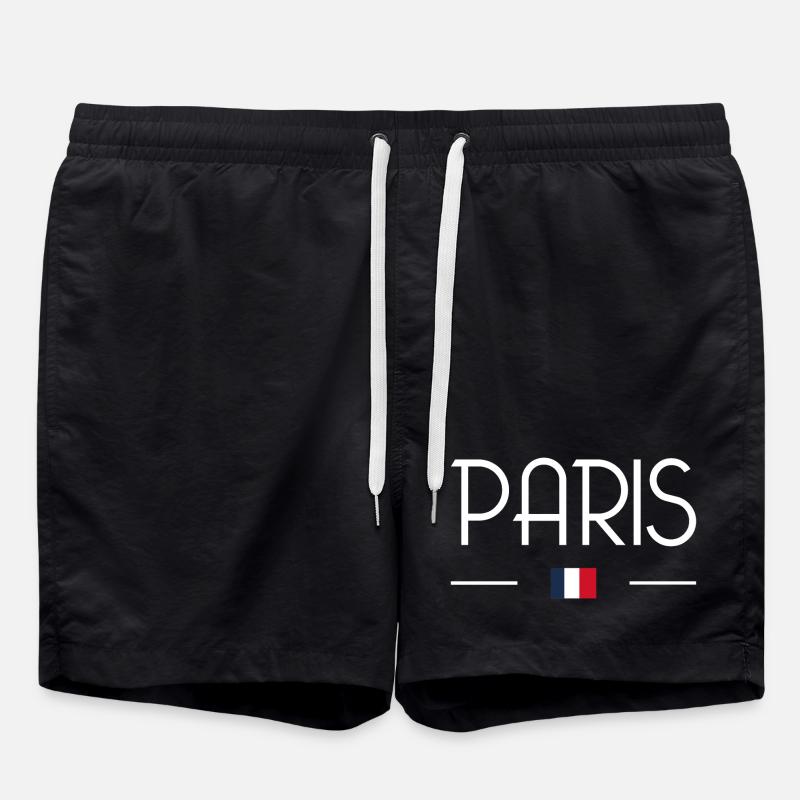 Paris - Badeshorts - Schwarz
