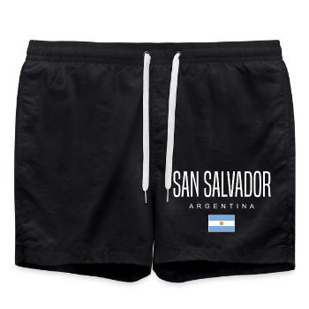 San Salvador Argentinien Argentinier - Badeshorts - Schwarz - Vorne - AI Model Male 185 light (185cm)