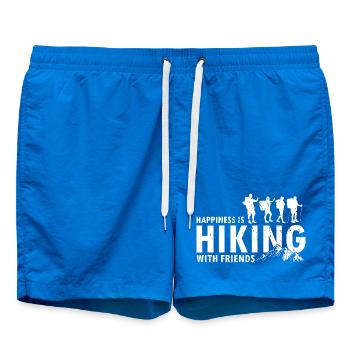 Bonheur Randonnée Amis Équipe de sentier Extérieur - Short de bain - cobalt blue - Devant