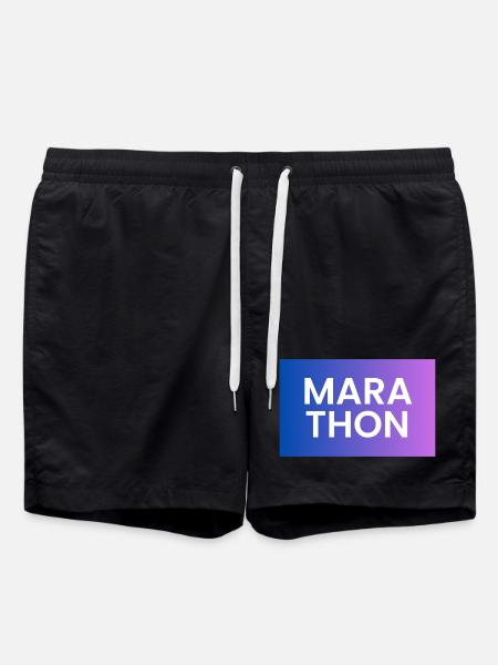 Marathon Gradient Shirt Design - Swim Trunks - black