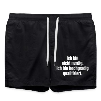 Je suis hautement qualifié - Short de bain - noir - Devant - AI Model Male 185 light (185cm)