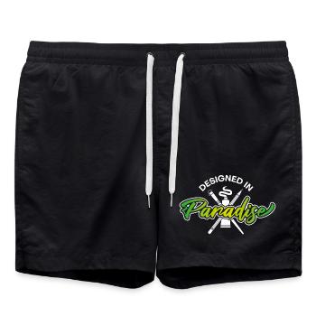 Designed in Paradise  - Badeshorts - Schwarz - Vorne - AI Model Male 185 light (185cm)