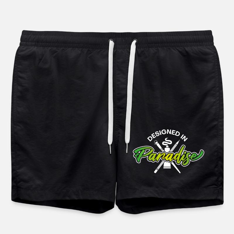 Designed in Paradise - Swim Trunks - black