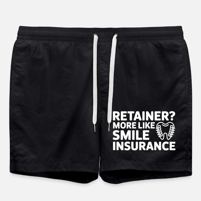 Retainer Life Smile Protection Art  - Swim Trunks - black