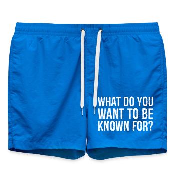 what do you want to be known  - Badeshorts - Cobalt blue - Vorne