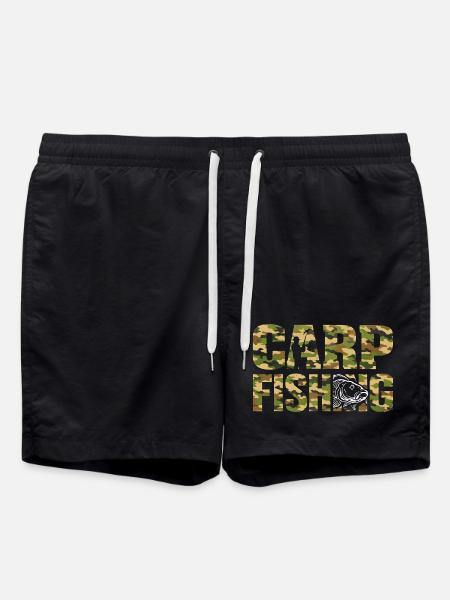 Carp Fishing Karpfenangeln Camouflage Style - Swim Trunks - black