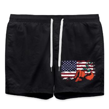 Drapeau américain Plant Lover brisé - Short de bain - noir - Devant - AI Model Male 185 light (185cm)