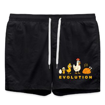 Evolution Poulet Poulet Poulet Drôle - Short de bain - noir - Devant - AI Model Male 185 light (185cm)