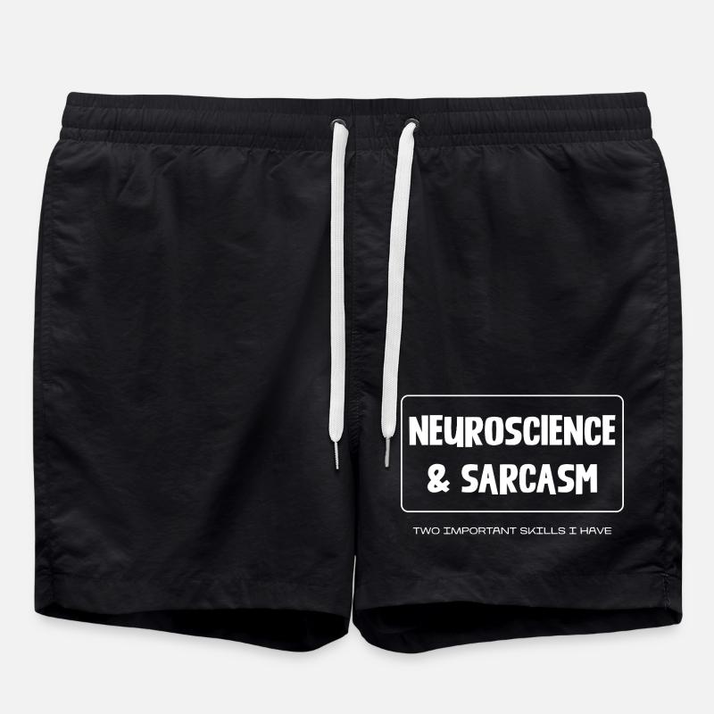 Neuroscience & Sarcasm - Swim Trunks - black