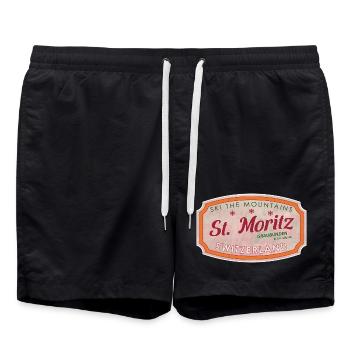 St Moritz Mountain Ski-Marke - Badeshorts - Schwarz - Vorne - AI Model Male 185 light (185cm)