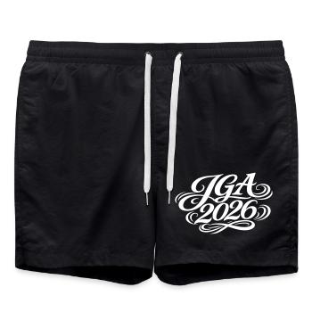 Jga 2026 Bachelor Party - Swim Trunks - black - Front - AI Model Male 185 light (185cm)