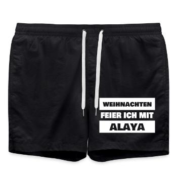 Saying Alaya - Swim Trunks - black - Front - AI Model Male 185 light (185cm)