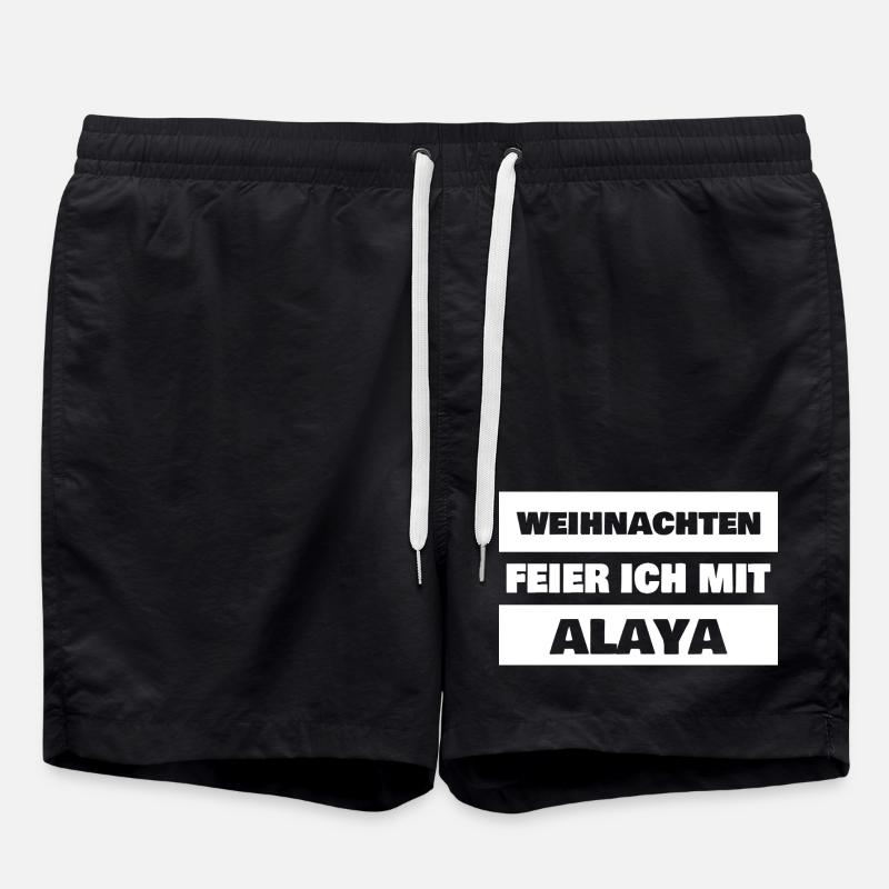 Spruch Alaya - Badeshorts - Schwarz