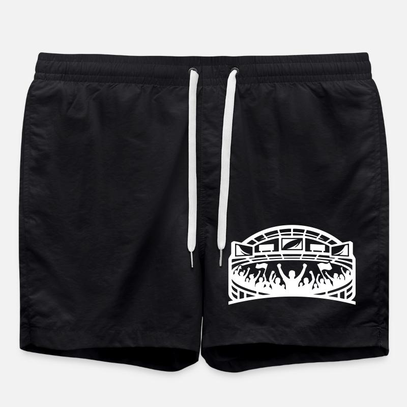 Stadion Fans Silhouette - Badeshorts - Schwarz