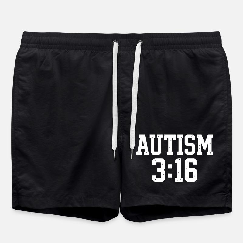 Autismus Akzeptanz Typografie - Badeshorts - Schwarz