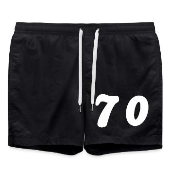 70. 70 ANS. 70e ANNIVERSAIRE. ANNIVERSAIRE 70 ANS. - Short de bain - noir - Devant - AI Model Male 185 light (185cm)