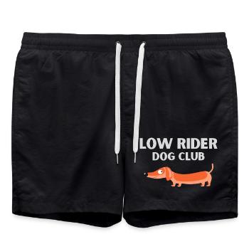 Hundeclub Dackel - Badeshorts - Schwarz - Vorne - AI Model Male 185 light (185cm)