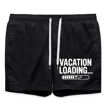 Vacation Loading... - Swim Trunks - black - Front - AI Model Male 185 light (185cm)