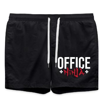 Ninja de bureau - Short de bain - noir - Devant - AI Model Male 185 light (185cm)