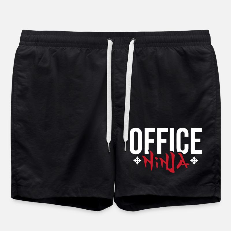 Office Ninja - Swim Trunks - black
