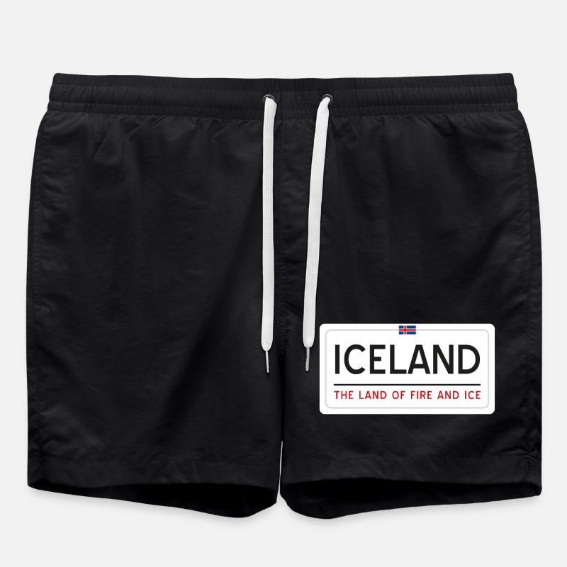 Iceland sign - Swim Trunks - black