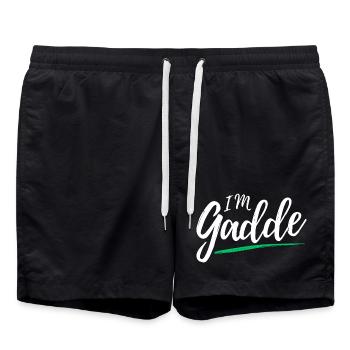 Im Gadde – Logo Hell - Short de bain - noir - Devant - AI Model Male 185 light (185cm)