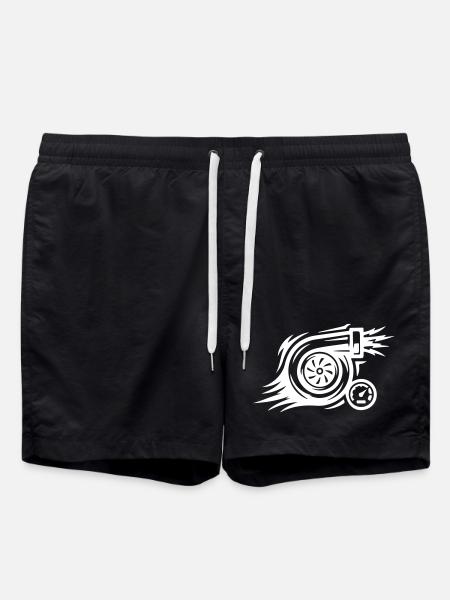 Turbo Boost Tuning Symbol - Swim Trunks - black