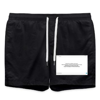 Balance gegen Alterung Zitatdesign - Badeshorts - Schwarz - Vorne - AI Model Male 185 light (185cm)