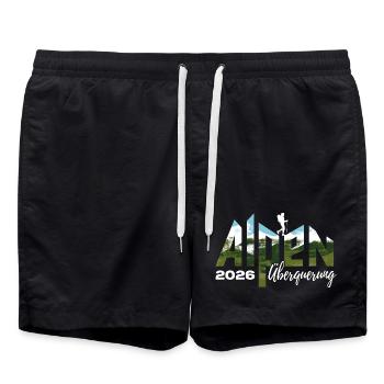 Traversée des Alpes 2026 - Randonnée - Short de bain - noir - Devant - AI Model Male 185 light (185cm)