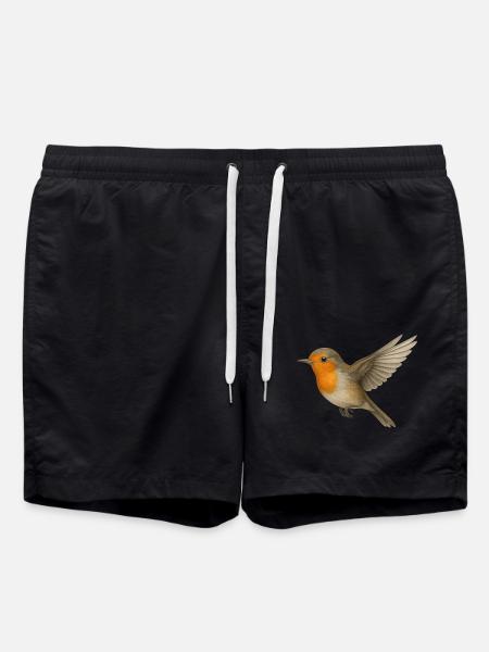 Forest song – tender and lifelike - Swim Trunks - black