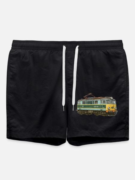 EU07 Electric locomotive, locomotive, railway, trains, travel - Swim Trunks - black