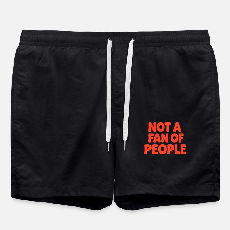 Pas fan des gens - Short de bain - noir