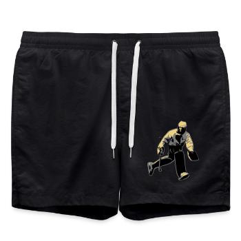 gardien de but - Short de bain - noir - Devant - AI Model Male 185 light (185cm)