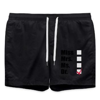 Doktor - Badeshorts - Schwarz - Vorne - AI Model Male 185 light (185cm)