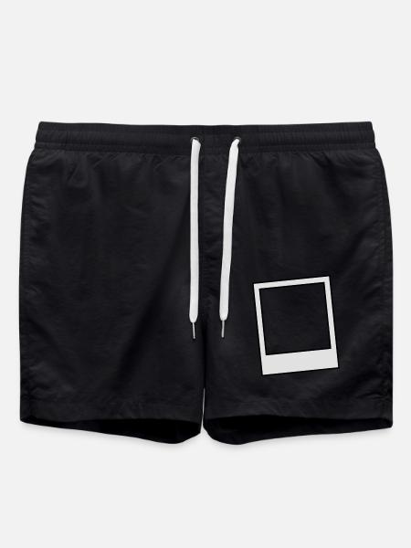 style frame background hipster - Swim Trunks - black